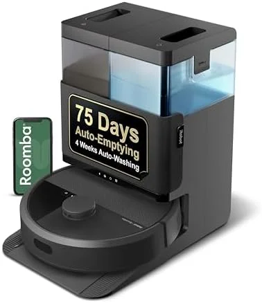 AutoWash dock: 75 days auto-emptying, 4 weeks auto-washing