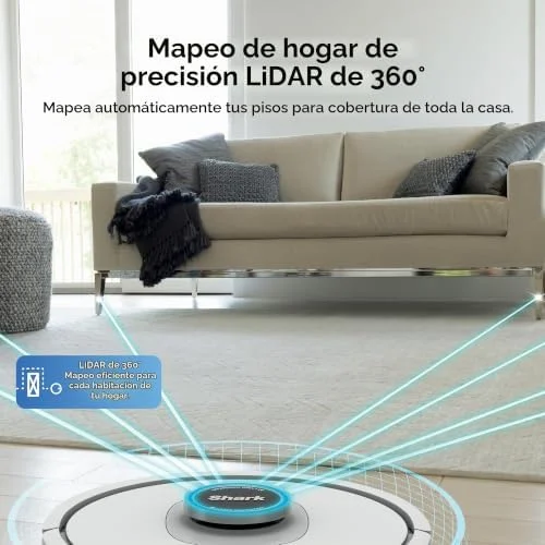 360° LiDAR home mapping in a modern living room